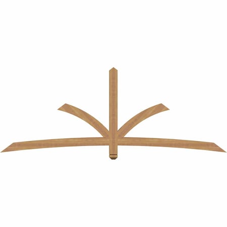 Ekena Millwork Davenport Timber Gable Bracket, Western Red Cedar, 96"W x 36"H x 3 1/2"D x 3 1/2"F, 9/12 Pitch GBW096X36X0404DAV00SWR